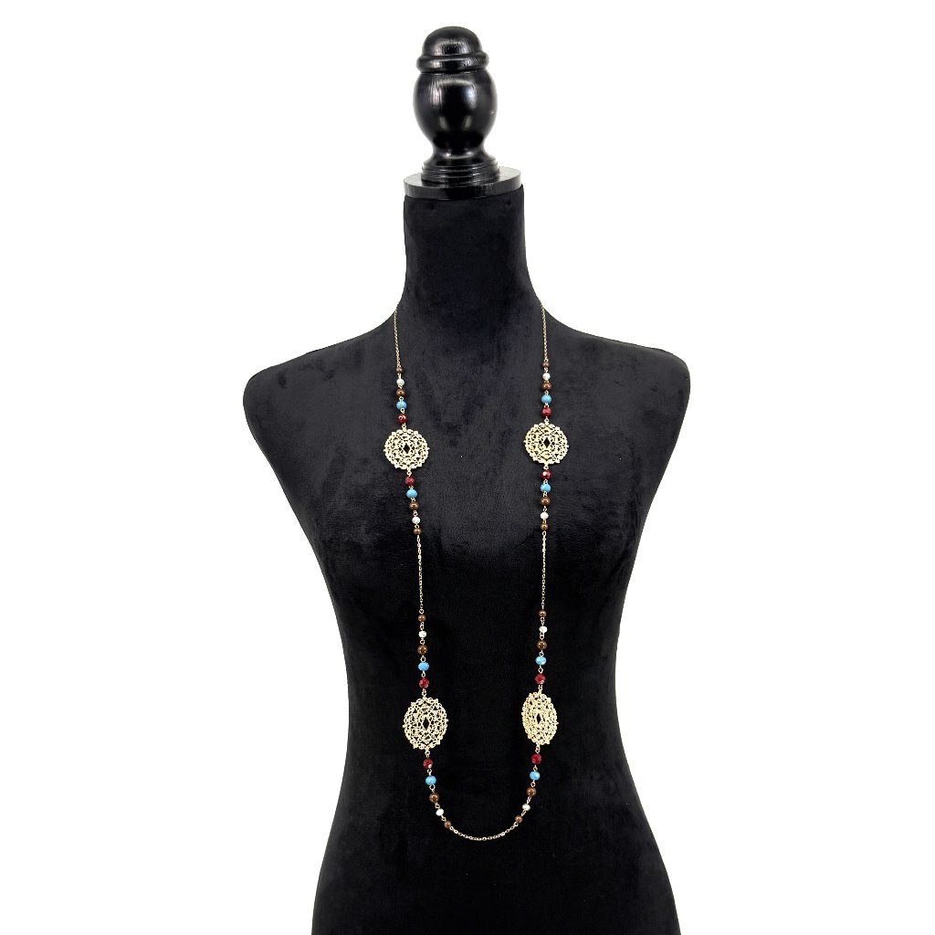 Jules Necklace With Gold Medallions